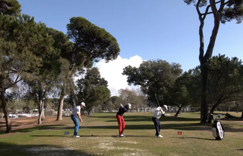 Par 3, drapeau dans un coin